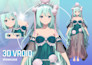 create high quality 3d character for vtuber, anime, 3d rigging or vroid model